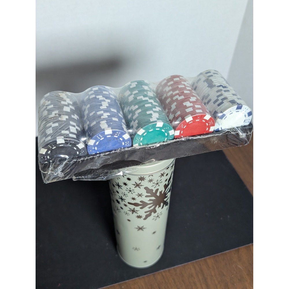 Poker Chips Las Vegas Style Stackable Tray Heavy Weight